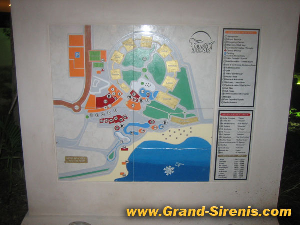 grand sirenis area map