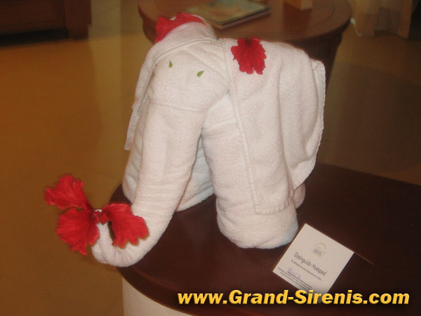 grand sirenis towel elephant